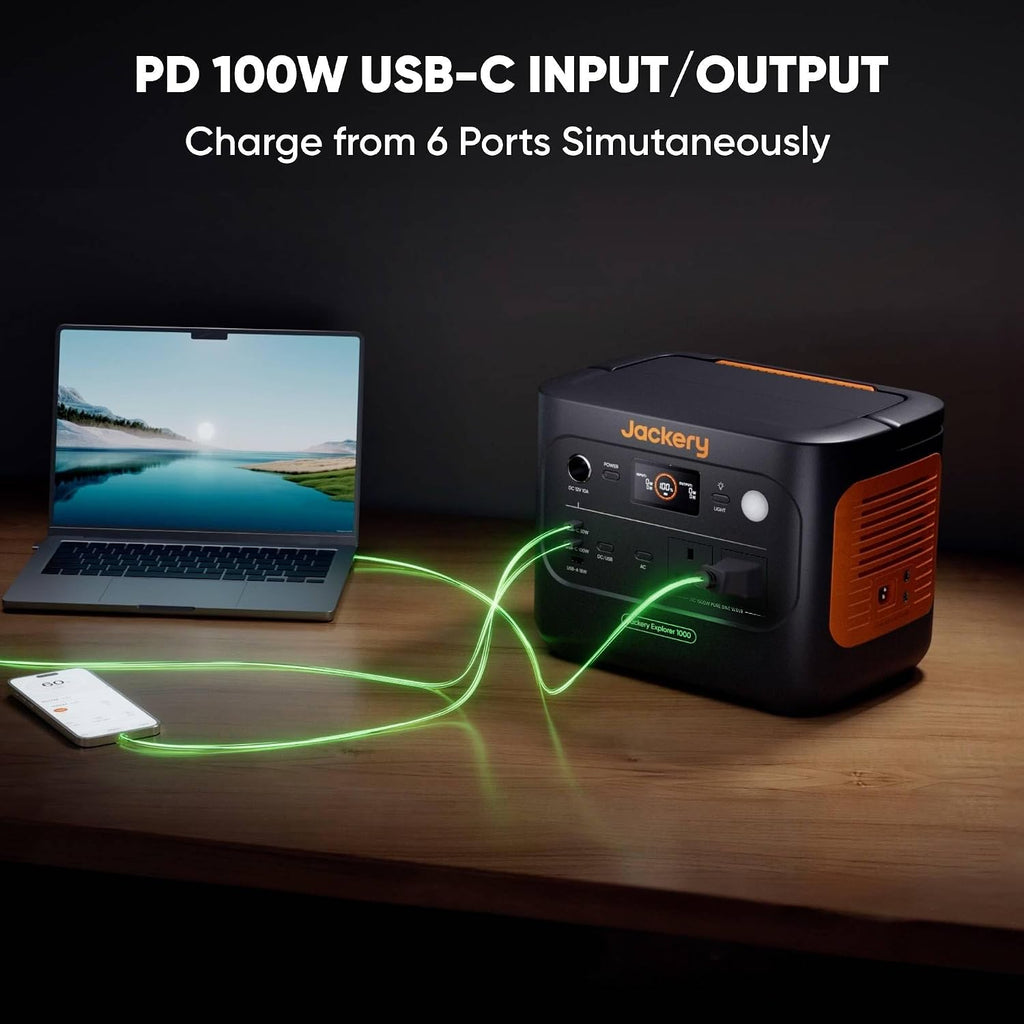 Jackery Explorer 1000 v2, 1500W 1070Wh LiFePO4 Portable Power Station