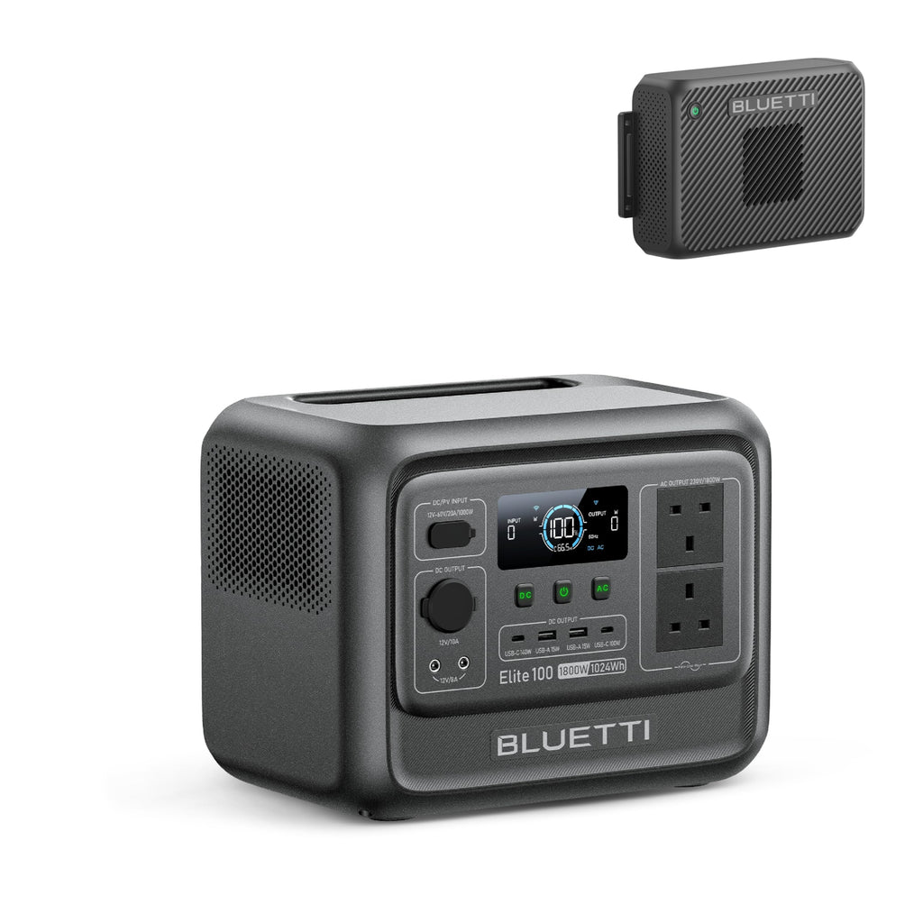 BLUETTI Elite 100 V2 Portable Power Station 1024Wh 1800W for Home & Camping