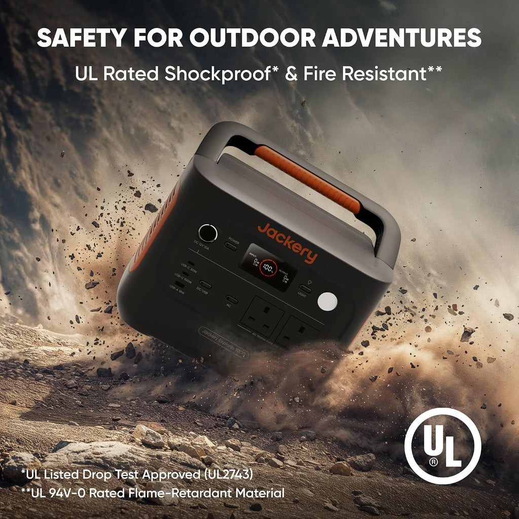 Jackery Explorer 1000 v2, 1500W 1070Wh LiFePO4 Portable Power Station
